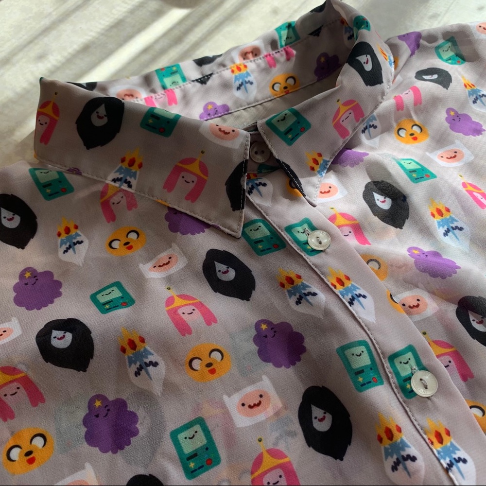 Adventure Time Button Up